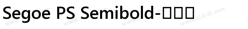 Segoe PS Semibold字体转换